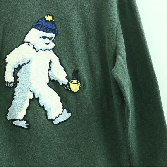 BONOBOS Critter Supersoft Fleece Crew Sweater Embroidered Long Sleeve S 283302 - Picture 6 of 9